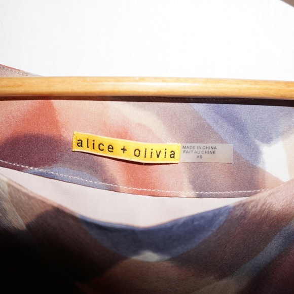 Alice +Olivia silk watercolor abstract shift dress - Picture 4 of 4